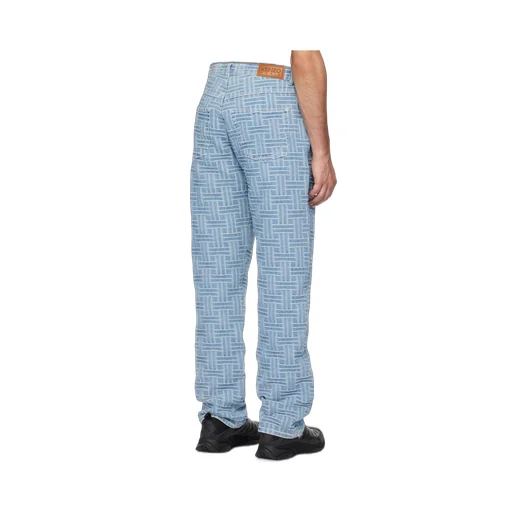 Weave Botton Loose-Fit Denim Jeans