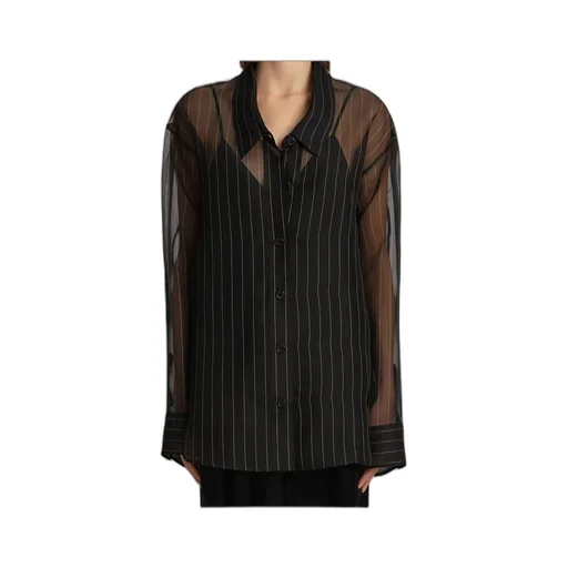 Sheer Detailed Long-Sleeve Shirt