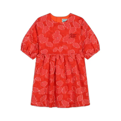 Logo-Embroidered Floral-Print Dress