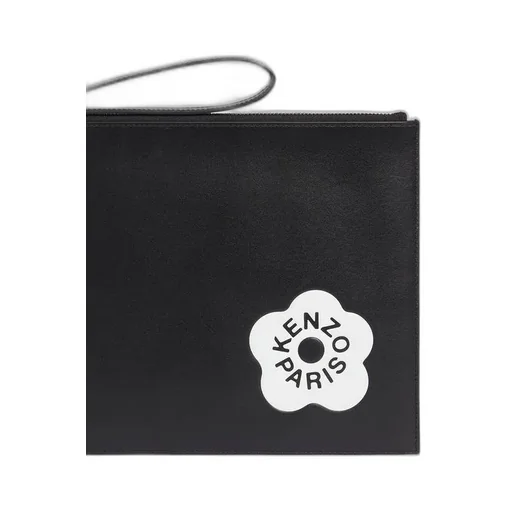 Stamp Zipped Large Clutch Bag