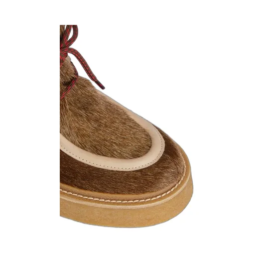 Pony Leather Lace-Up Boots Yuki