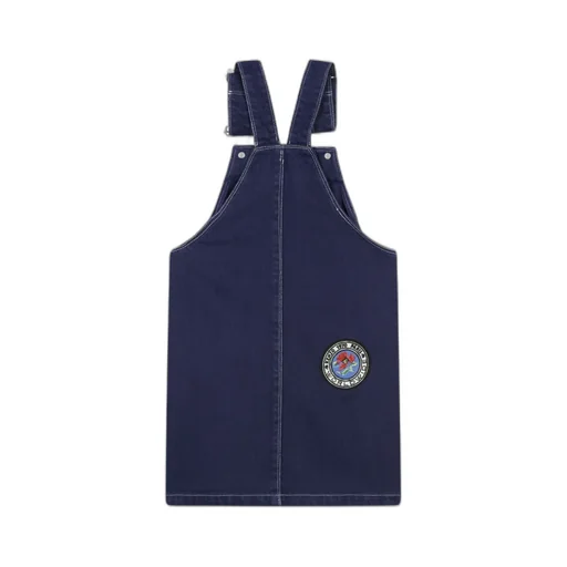 Logo-Appliqué Denim Dress