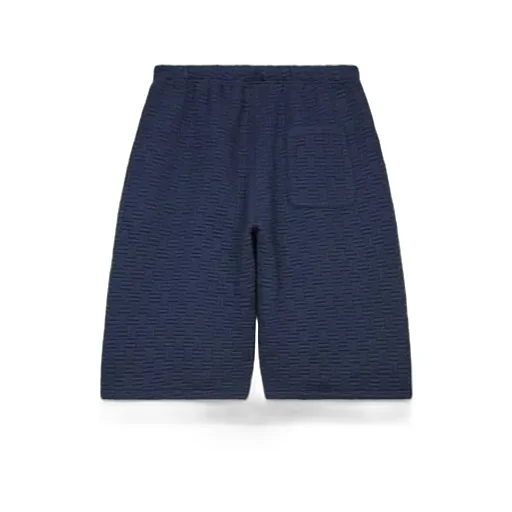 Weave Logo Embroidered Bermuda Shorts
