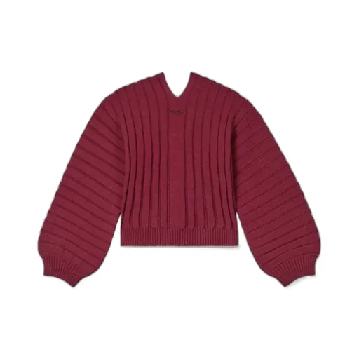 Embroidered Rib-Knit Cardigan Kenzo 3D