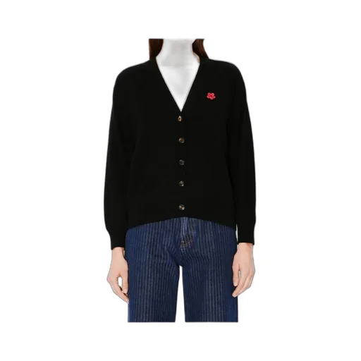 Boke Flower Embroidered V-Neck Cardigan