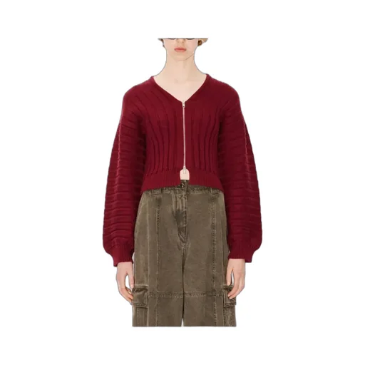 Embroidered Rib-Knit Cardigan Kenzo 3D