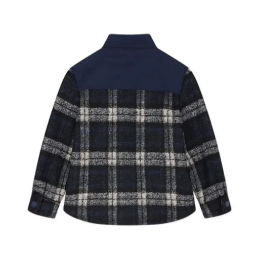 Logo Patch Checkered Overshirt