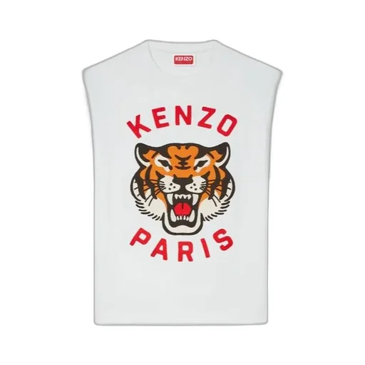 Lucky Tiger Embroidered Genderless Oversized T-Shirt