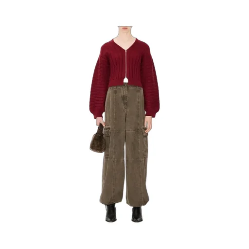 Embroidered Rib-Knit Cardigan Kenzo 3D
