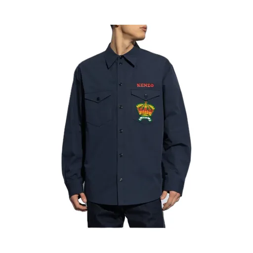 Logo-Embroidered Button-Up Shirt
