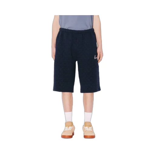 Weave Logo Embroidered Bermuda Shorts