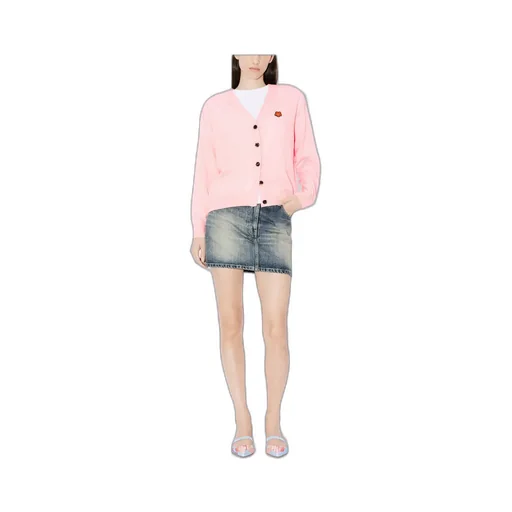 Boke Flower Embroidered Buttoned Cardigan