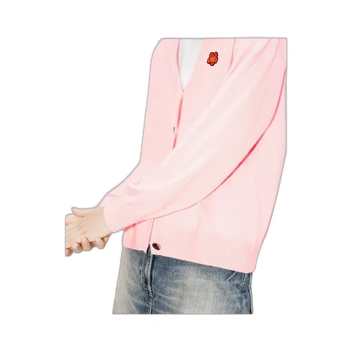 Boke Flower Embroidered Buttoned Cardigan