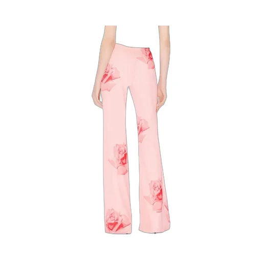 Rose Printed Flared Pants