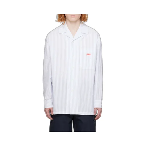Logo-Patch Striped Shirt