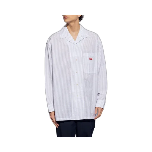 Logo-Patch Striped Shirt