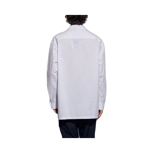 Logo-Patch Striped Shirt