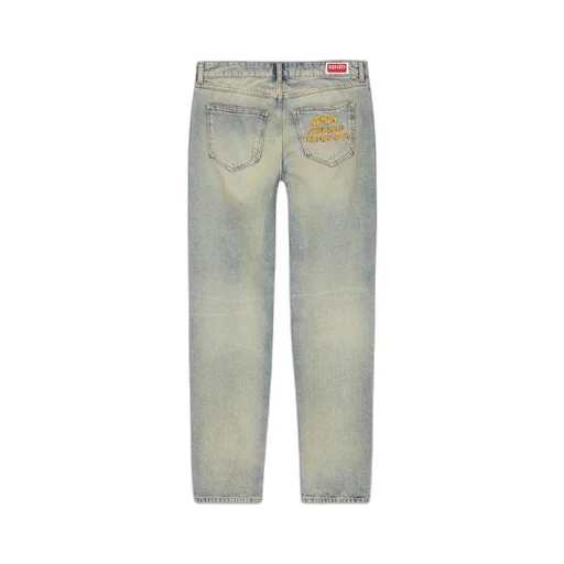 Logo Patch Straight-Leg Jeans