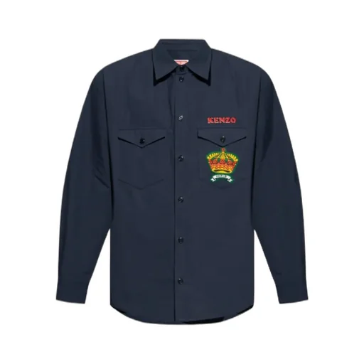 Logo-Embroidered Button-Up Shirt