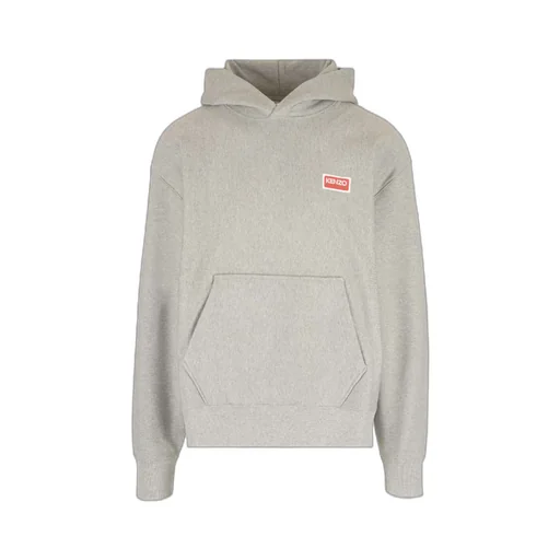 Logo Printed Long-Sleeved Hoodie