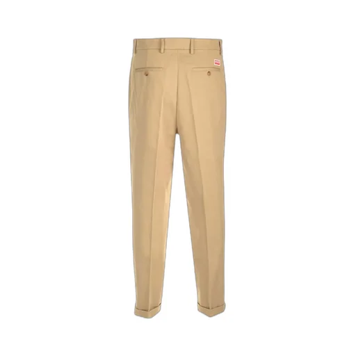 Logo Patch Straight-Leg Trousers