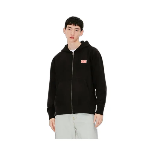 Logo Embroidered Zip-Up Jacket