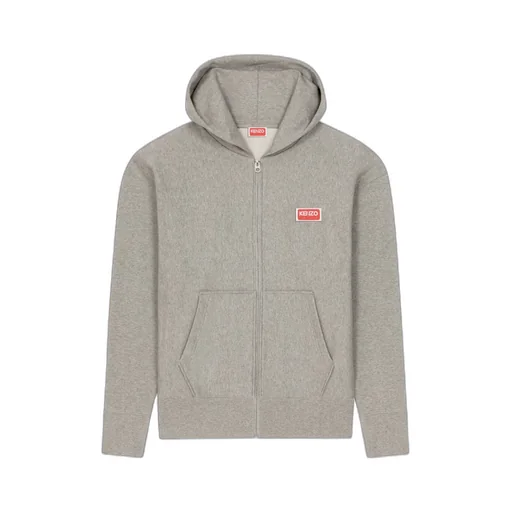 Logo Embroidered Zip-Up Hoodie