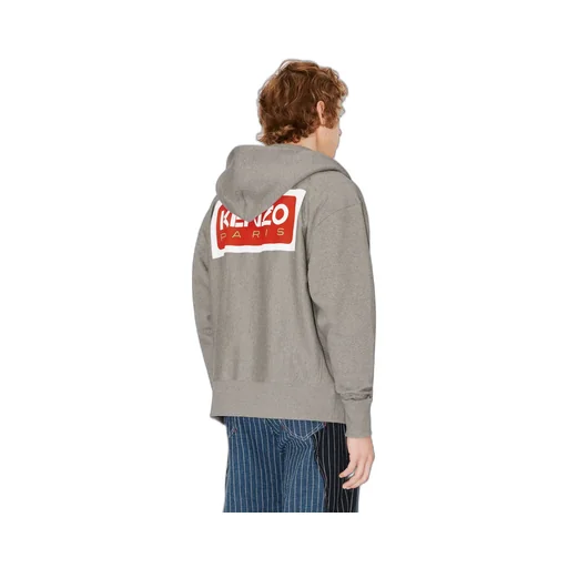 Logo Embroidered Zip-Up Hoodie