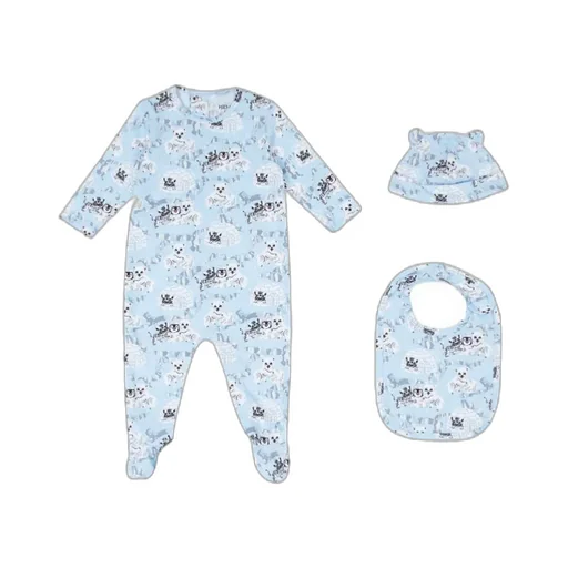 One-Piece Bib And Beanie Set