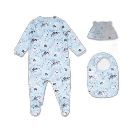 One-Piece Bib And Beanie Set