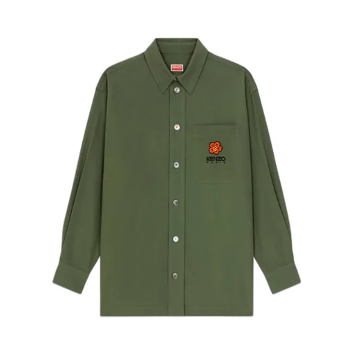 Boke Flower Embroidered Buttoned Shirt
