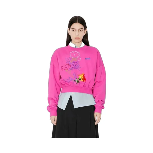 Kenzo Drawn Flowers Embroidered Sweatshirt