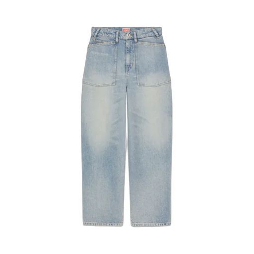 High-Rise Logo Patch Jeans