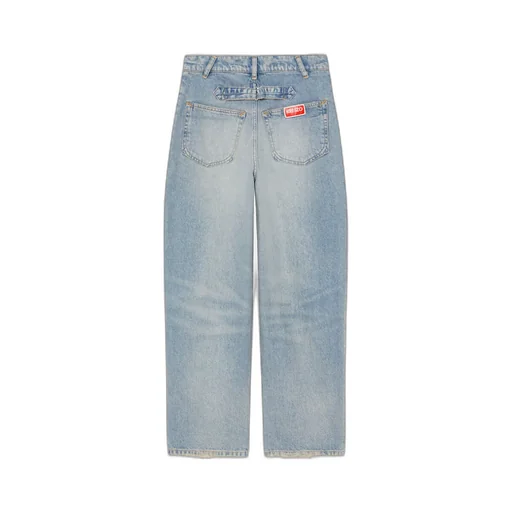 High-Rise Logo Patch Jeans