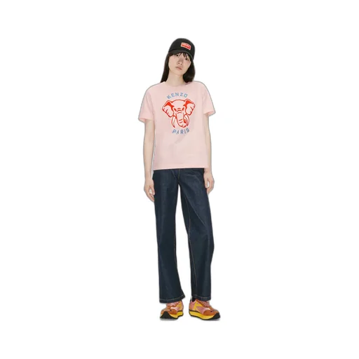 Loose-Fit Varsity Jungle Elephant T-Shirt