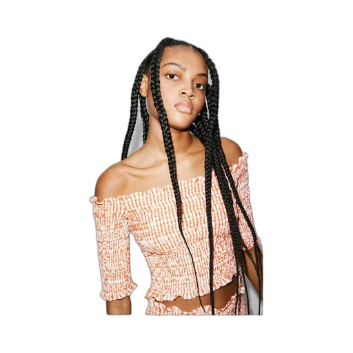 Off-Shoulder Smocked Crop Top