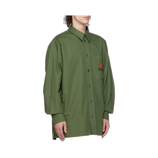 Boke Flower Embroidered Buttoned Shirt