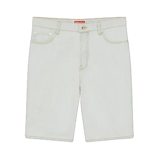 Logo Embroidered Denim Shorts