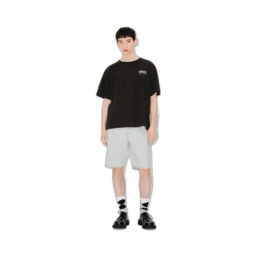 Logo Embroidered Denim Shorts