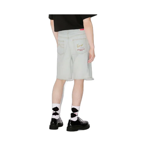 Logo Embroidered Denim Shorts
