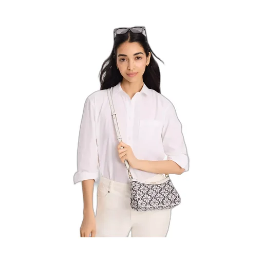 Floral Jacquard Crossbody Bag