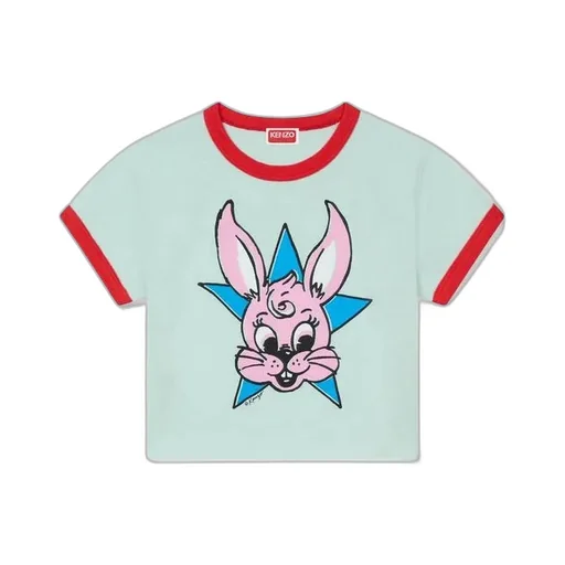 Kenzo Cartoon Cropped Ringer T-Shirt