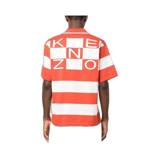 Logo Patch Striped Polo Shirt