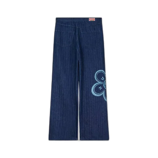 Striped Wide Leg Jeans