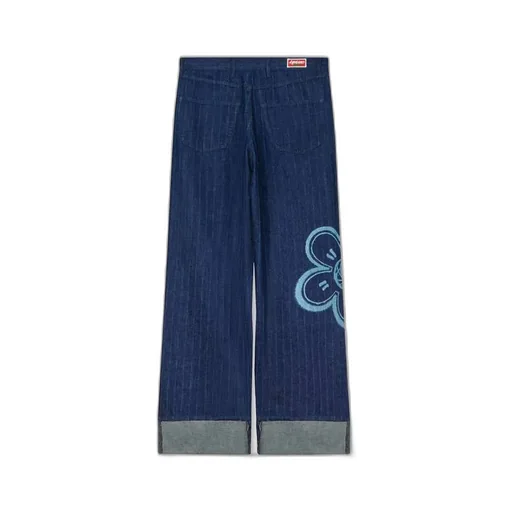Striped Wide Leg Jeans