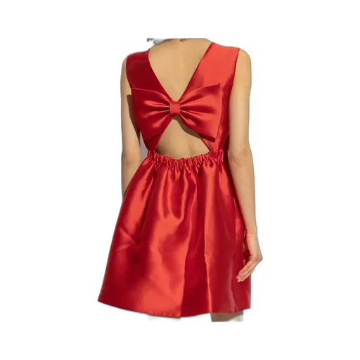 Bow-Embellished Mini Dress