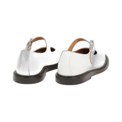 Logo Plaque Buckle Fastening Flat Shoes