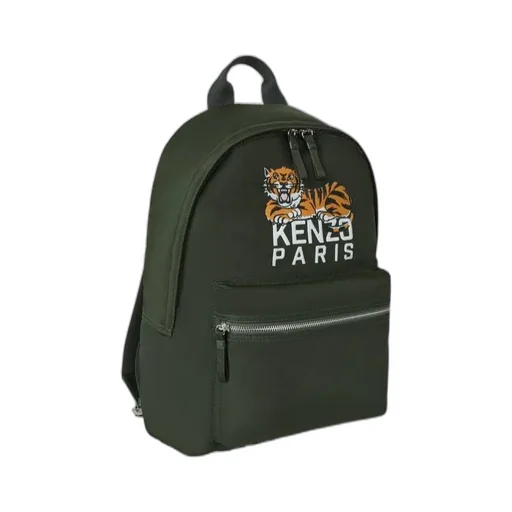 Logo Embroidered Zipped Backpack