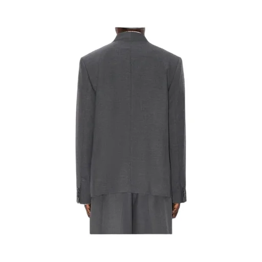 Adjusted Tailored Kimono Jacket In Wool Jacquard