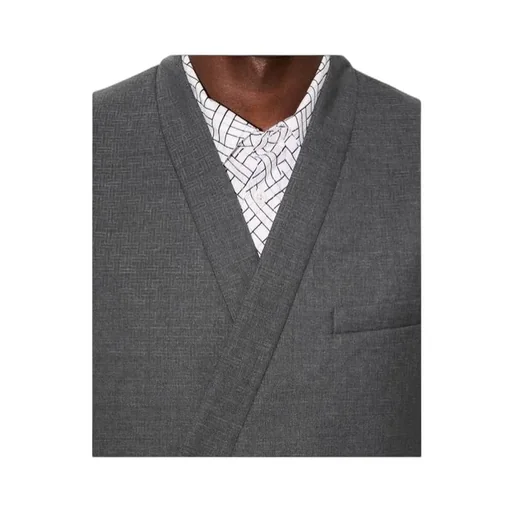 Adjusted Tailored Kimono Jacket In Wool Jacquard